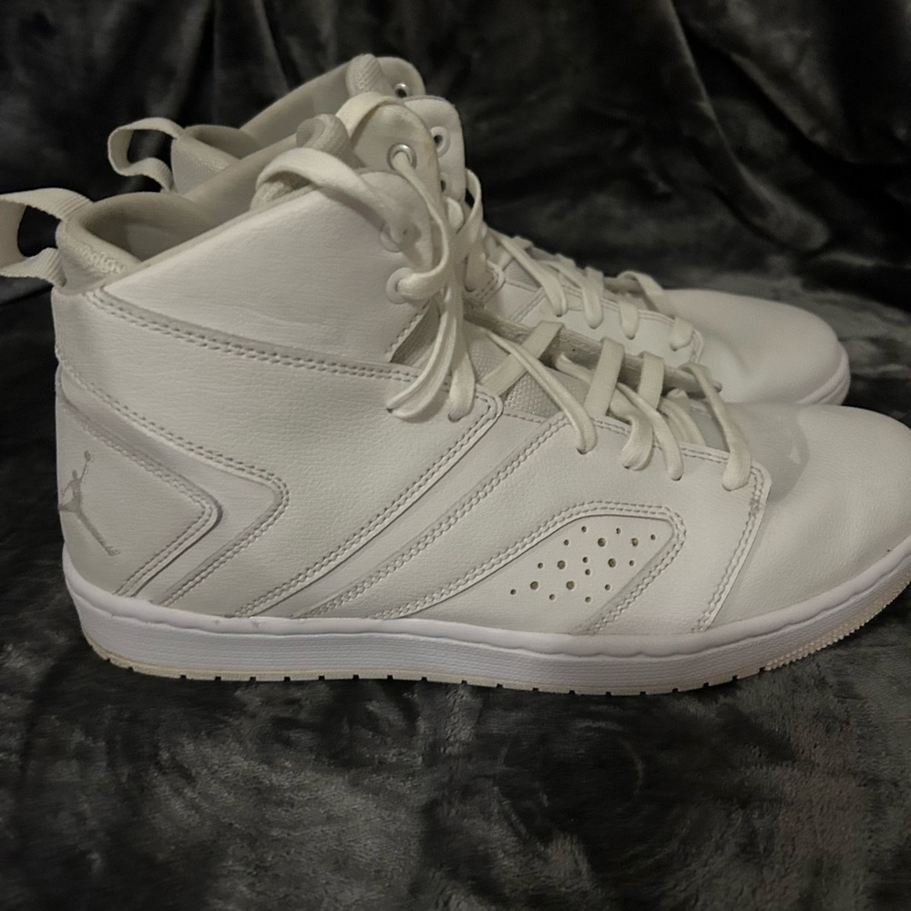 White Leather High-Top Sneakers